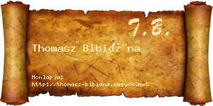 Thomasz Bibiána névjegykártya
